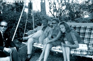 David and Hjordis Niven with Princess Grace of Monaco. Cap Ferrat, c.1964-65