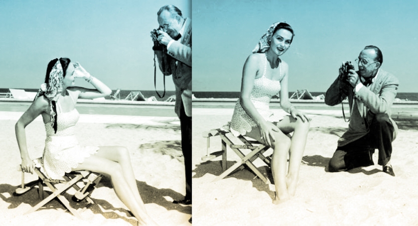 Hjördis Tersmeden, Palm Beach, Florida, 1947, being photographed by Dean Cornwell. State Archives of Florida, Florida Memory