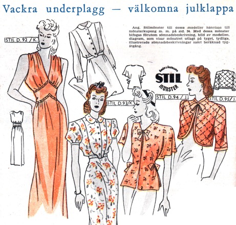 Swedish dress patterns, 1943
